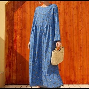 All over Floral Smock Dress.